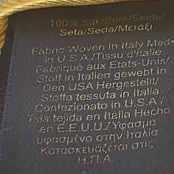 Brooks Brothers Makers & Merchants Yellow And Blue 100% Silk Necktie - Picture 5 of 8